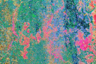 Yaratıcı soyut sanat eserleri, renkli doku arka planına sahip rustik duvarları kopyala