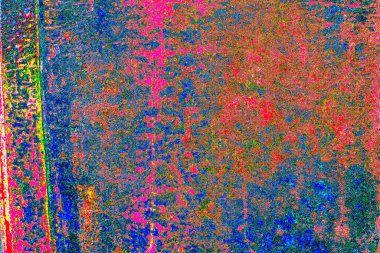 Soyut neon renkler çizik ve çatlaklarla dokulu duvar. 