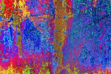 Yaratıcı soyut sanat çalışması, renkli doku arka planına sahip uzay duvar kağıdını kopyala