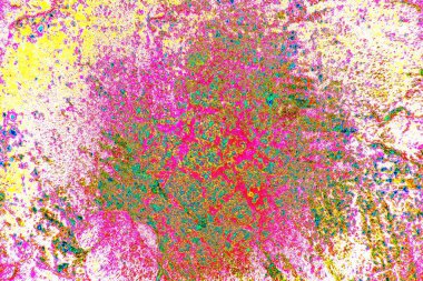 Soyut neon renkler çizik ve çatlaklarla dokulu duvar. 