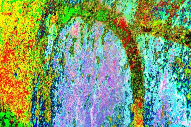 Yaratıcı soyut sanat eserleri, renkli doku arka planına sahip rustik duvarları kopyala