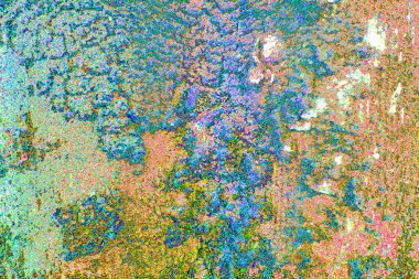 Yaratıcı soyut sanat eserleri, renkli doku arka planına sahip rustik duvarları kopyala