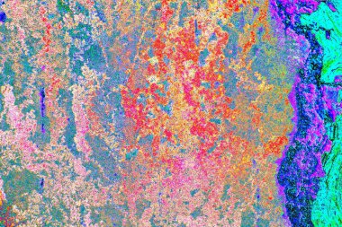 soyut neon renkleri çizik ve çatlaklarla duvar kağıdı deseni 