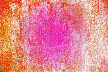 Soyut neon renkler çizik ve çatlaklarla dokulu duvar. 