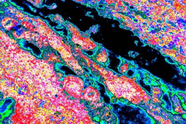 Soyut neon renkler çizik ve çatlaklarla dokulu duvar. 