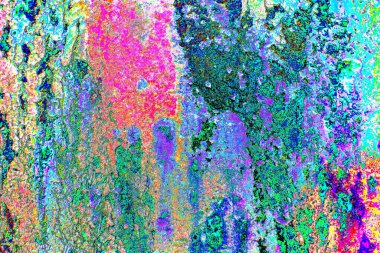 soyut neon renkleri çizik ve çatlaklarla duvar kağıdı deseni 