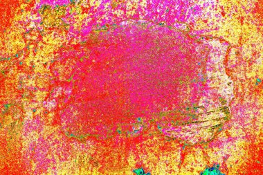 Soyut neon renkler çizik ve çatlaklarla dokulu duvar. 