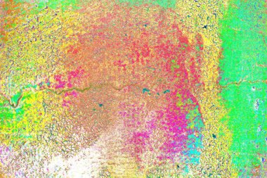 soyut neon renkleri çizik ve çatlaklarla duvar kağıdı deseni 