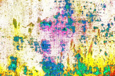 Yaratıcı soyut sanat eserleri, renkli doku arka planına sahip rustik duvarları kopyala