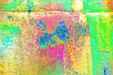 soyut neon renkleri çizik ve çatlaklarla duvar kağıdı deseni 