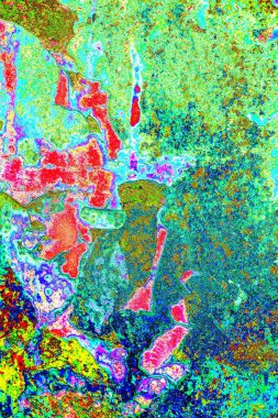 soyut neon renkleri çizik ve çatlaklarla duvar kağıdı deseni 