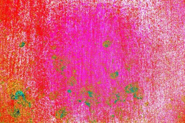 Soyut neon renkler çizik ve çatlaklarla dokulu duvar. 