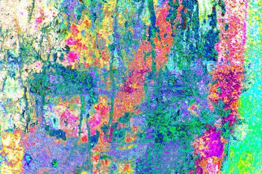 soyut neon renkleri çizik ve çatlaklarla duvar kağıdı deseni 