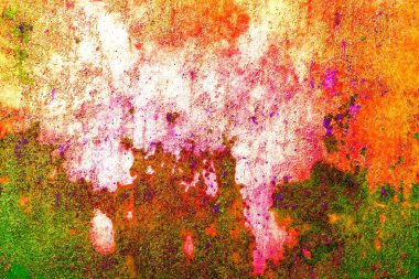 Yaratıcı soyut sanat eserleri, renkli doku arka planına sahip rustik duvarları kopyala