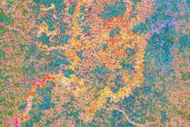 Yaratıcı soyut sanat eserleri, renkli doku arka planına sahip rustik duvarları kopyala