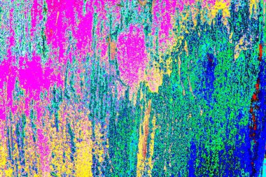 soyut neon renkleri çizik ve çatlaklarla duvar kağıdı deseni 