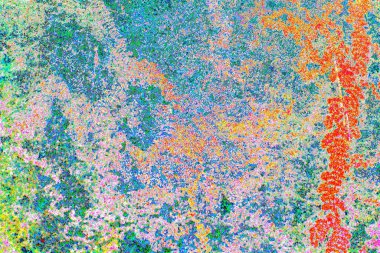 Yaratıcı soyut sanat eserleri, renkli doku arka planına sahip rustik duvarları kopyala