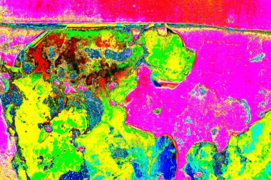 Yaratıcı soyut sanat eserleri, renkli doku arka planına sahip rustik duvarları kopyala