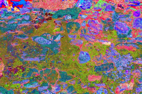 Soyut neon renkler çizik ve çatlaklarla dokulu duvar. 