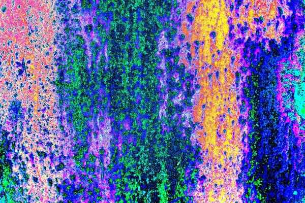 Abstrakte Neon Farben Textur Tapete Mit Kratzern Und Rissen — Stockfoto