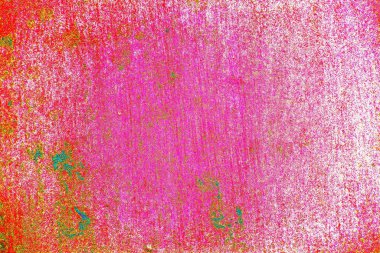 Soyut neon renkler çizik ve çatlaklarla dokulu duvar. 