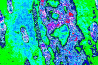 Soyut neon renkler çizik ve çatlaklarla dokulu duvar. 