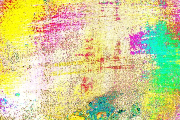 抽象的なネオンカラーのテクスチャ壁紙傷や亀裂 — ストック写真