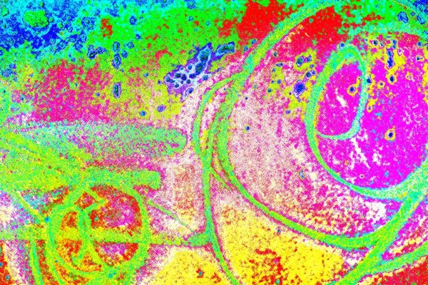 Soyut Neon Renkleri Çizik Çatlaklarla Duvar Kağıdı Deseni — Stok fotoğraf