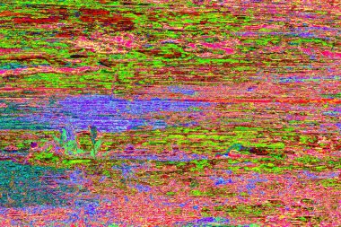 Soyut neon renkler çizik ve çatlaklarla dokulu duvar. 