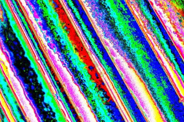 Soyut neon renkler çizik ve çatlaklarla dokulu duvar. 