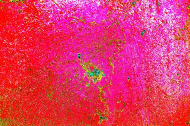 Soyut neon renkler çizik ve çatlaklarla dokulu duvar. 