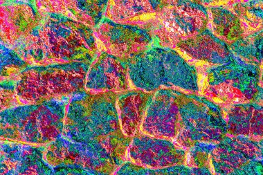 Yaratıcı soyut sanat eserleri, renkli doku arka planına sahip rustik duvarları kopyala