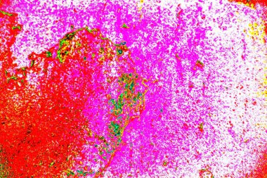 Soyut neon renkler çizik ve çatlaklarla dokulu duvar. 