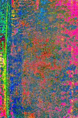 Soyut neon renkler çizik ve çatlaklarla dokulu duvar. 