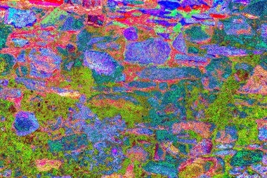 Soyut neon renkler çizik ve çatlaklarla dokulu duvar. 