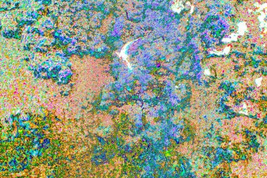 Yaratıcı soyut sanat eserleri, renkli doku arka planına sahip rustik duvarları kopyala