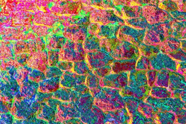 Yaratıcı soyut sanat eserleri, renkli doku arka planına sahip rustik duvarları kopyala