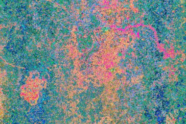 Yaratıcı soyut sanat eserleri, renkli doku arka planına sahip rustik duvarları kopyala