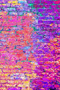 Yaratıcı soyut sanat eserleri, renkli doku arka planına sahip rustik duvarları kopyala