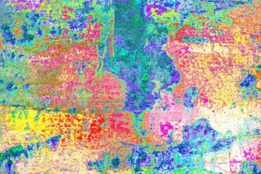 soyut neon renkleri çizik ve çatlaklarla duvar kağıdı deseni 