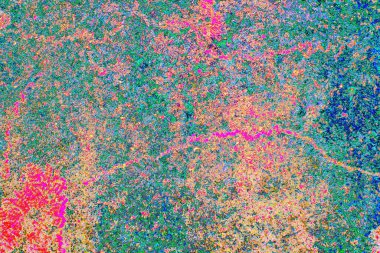 Yaratıcı soyut sanat eserleri, renkli doku arka planına sahip rustik duvarları kopyala