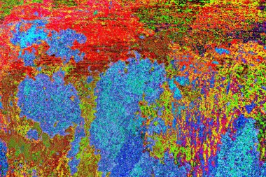 Yaratıcı soyut sanat çalışması, renkli doku arka planına sahip uzay duvar kağıdını kopyala