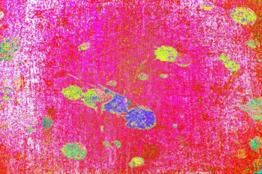 Soyut neon renkler çizik ve çatlaklarla dokulu duvar. 