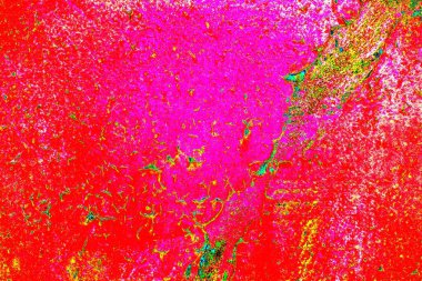 Soyut neon renkler çizik ve çatlaklarla dokulu duvar. 