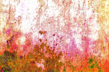 Yaratıcı soyut sanat eserleri, renkli doku arka planına sahip rustik duvarları kopyala