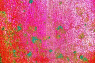 Soyut neon renkler çizik ve çatlaklarla dokulu duvar. 