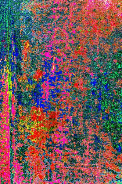 Абстрактні Неонові Кольори Текстурована Стіна Подряпинами Тріщинами — стокове фото