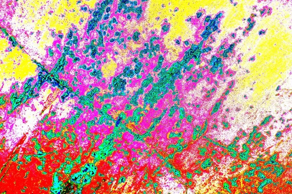 抽象的なネオンカラーのテクスチャ壁紙傷や亀裂 — ストック写真