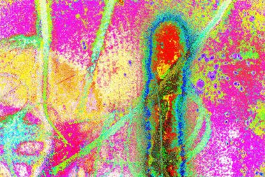 soyut neon renkleri çizik ve çatlaklarla duvar kağıdı deseni 