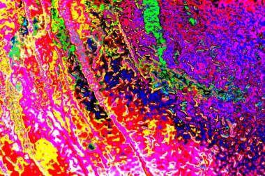 Soyut neon renkler çizik ve çatlaklarla dokulu duvar. 